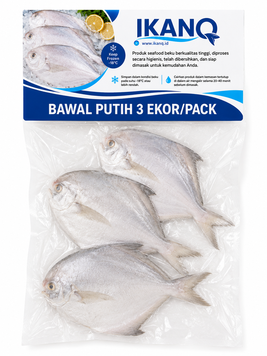 Bawal Putih 3 ekor/Pack
